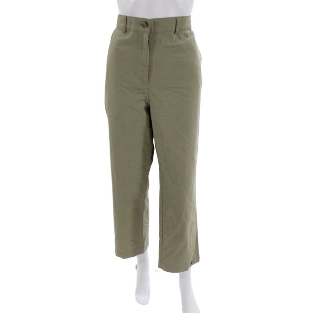 The Range Womens Chino Pants Green Cotton Button 26 Inseam Size M
